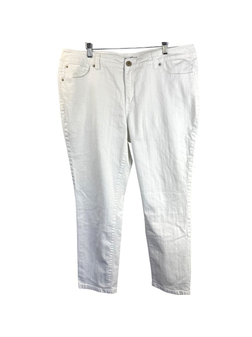 INC International Concepts Womens White Skinny Leg Jeans 18W Slim Tech Fit VGUC